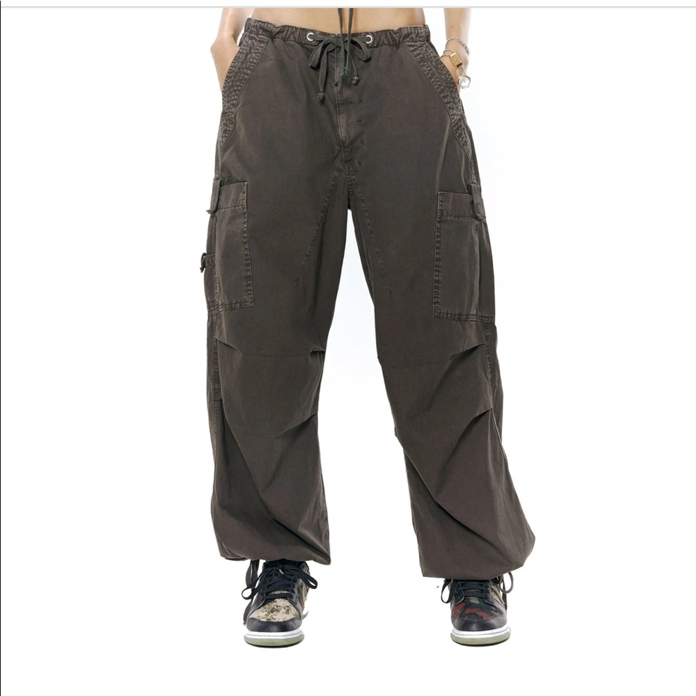 Jaded London Parachute Brown Cargo Pants